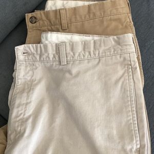 LLBean Mens Chinos 38 x 34 Flat front( both pairs included )